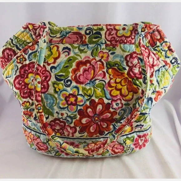 VERA BRADLEY Hobo Bucket Hand Bag Rolled Handles (HOPE GARDEN) - Picture 2 of 8